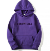 purple essentials hoodie